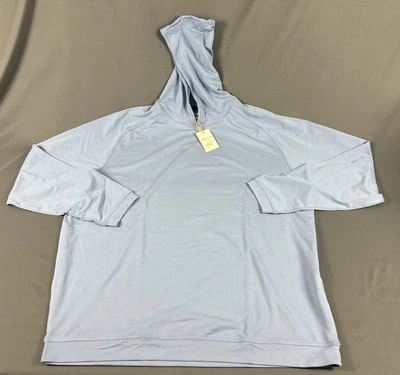 Peter Millar Golf Pullover Hoodie Crown Sport Pine Performance XXL LKS Blue $140 - Image 1 of 4
