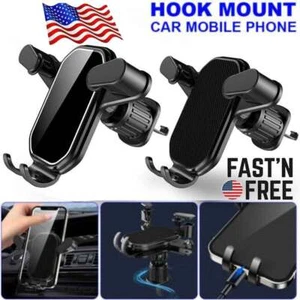 Universal Hook Car Holder Mount Stand Bracket Air Vent Mobile Phone Clip Cradle - Picture 1 of 17