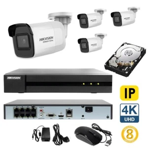 Kit videosorveglianza IP hikvision 8 mpx 4k POE NVR 8 canali + 8 bullet 4k 8 mpx