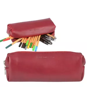 Ruitertassen Stiftetui Leder Stiftrolle Schlamper Stifteetui Etui Tasche rot - Bild 1 von 7