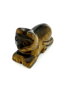 Estatuilla de gato tallada con piedras preciosas ojo de tigre natural, 33,01 g (1,16 oz) - Imagen 1 de 2