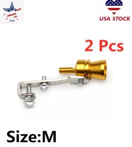Silenciador de sonido universal de gran tamaño para hacer rugidos tubo turbo silbato dorado M 2 piezas - Imagen 1 de 7