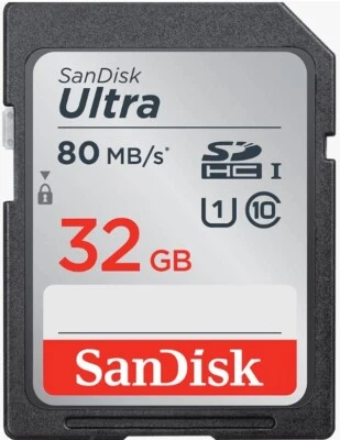 SanDisk 32GB Ultra SDHC SD Card Class 10 UHS-I Memory Card 90MB/S For Camera 4K - Image 1 of 4