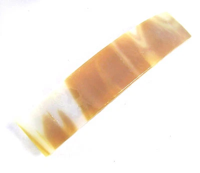 Заколка для волос BARRETTE витражное стекло 3,5 дюйма 90 мм желтовато-коричневая белая бежевая нейтральная заколка - Изображение 1 из 4