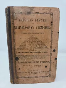 ANTIQUE BOOK 1851 First Ed. American Lawyer Business Man’s Form Book Maps - Picture 1 of 10