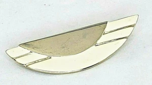 Spilla Spilla Smalto Tono Oro Stilizzata Sun Rise Vintage Stile Art Deco 3" x 1" - Foto 1 di 10