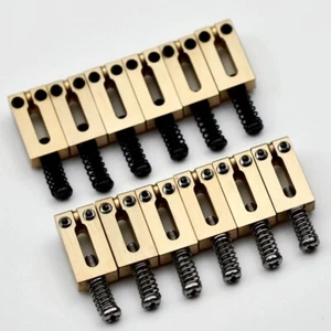 10.5/10.8MM Solid Brass Guitar Tremolo Bridge Saddles For Fender Strat/ST USA - Picture 1 of 4