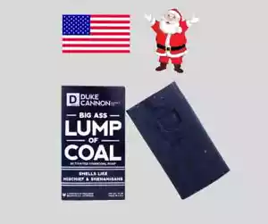 Duke Cannon Big Ass Lump Of Coal Big Brick of Soap for Men 10 oz Made In USA - Picture 1 of 4