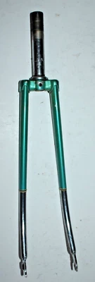 Tange 9A Touring Road Bike Fork 700c 1" Threaded 138mm Teal Chromoly USA Ship - Image 1 of 4