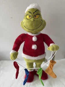 Der Grinch hält Strümpfe Plüsch Greeter 19,69 Zoll Neu mit Etikett. - Bild 1 von 4