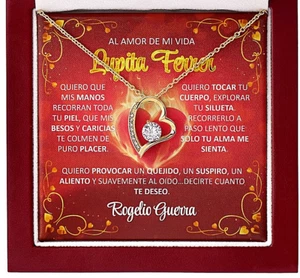Regalo Sensual Collar de Oro Para Mujer Amor De Mi Vida Cumpleaños Aniversario - Imagen 1 de 24