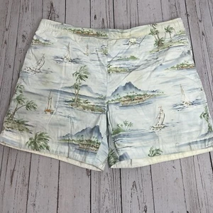 Costume da bagno vintage Nautica pantaloncino uomo maglia media foderato barca a vela isola spiaggia - Foto 1 di 5