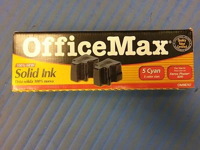 New Sealed Compatible Xerox 016204500 Cyan Solid Ink 016-2045-00 Phaser 8200 - Image 1 of 4