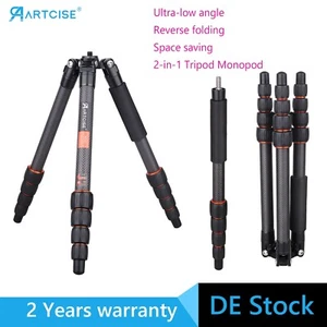 52 Zoll Kohlefaser Kamera-Stativ Leicht Kompakt Reise-Stativ Mini Tripod Load5Kg - Bild 1 von 9