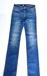 Gap Stacked Skinny Denim Jeans Teen's Size 14 Blue Mid Rise Dark Wash 5-Pocket - Picture 1 of 7