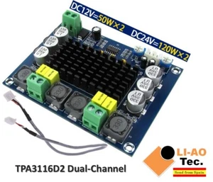 Amplificador de potencia de audio digital de alta potencia estéreo de doble canal TPA3116D2 2*120 W - Imagen 1 de 6