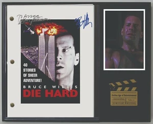 Pantalla de placa de madera con guión de película firmado de reproducción dura - Imagen 1 de 7