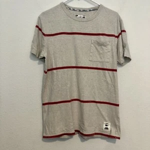 Camisa gris colección Vans Joel Tudor a rayas rojas para hombre talla mediana - Imagen 1 de 12