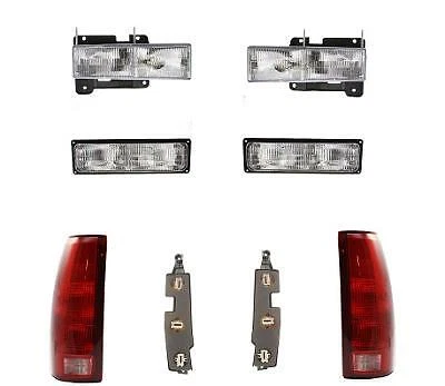 Headlights For Chevy GMC Truck Tahoe 1994-1998 With Tail Lights Boards Signals - Изображение 1 из 4