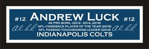 Andrew Luck color nameplate for signed autographed football jersey photo - Picture 1 of 2