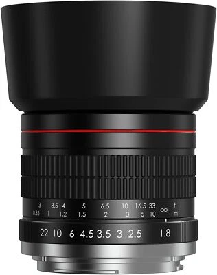 Lightdow 85mm F1.8 Manual Focus Full Frame Prime Lens for Canon EF-Mount Cameras - Image 1 of 4