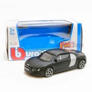 Audi R8 en negro mate Bburago escala 1:43 modelo coche de juguete regalo - Imagen 1 de 1