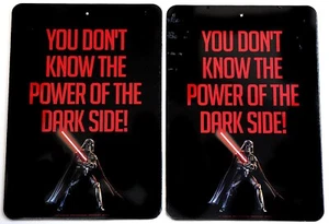 STAR WARS (LUCASFILM) *NUEVO* "POWER OF THE DARK SIDE" 8"X12" OBRA DE ARTE PUERTA/PARED - Imagen 1 de 1