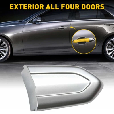 For Cadillac ATS CTS CT6 XTS Drivers Door Lock Cylinder Chrome Cap Cover Trim US - Изображение 1 из 4