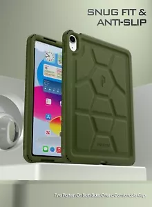 Poetic TurtleSkin Case For iPad 10.9 2022 Kids Friendly Silicone Cover Green - Picture 1 of 6
