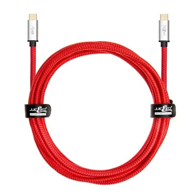 Cable de carga rápida de datos JuicEBitz® USB C a USB C USB 3.0 súper velocidad 5 Gbps plomo - Imagen 1 de 4