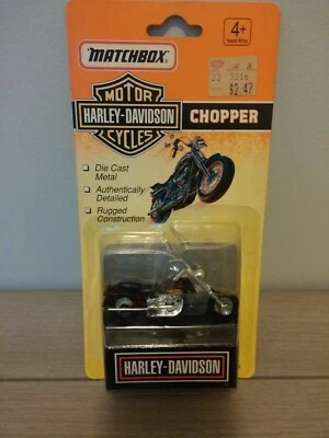 1993 Matchbox Harley Davidson Chopper Burgundy 76246 NEW on Card - Image 1 of 4