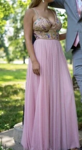 sherri hill 53567 Embellished V-Neck A-Line Long Dress, size 4 - Picture 1 of 3