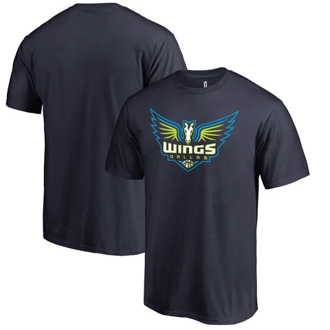 Men's Fanatics Branded Navy Dallas Wings Primary Logo T-Shirt Cover