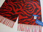 Ladies wool scarf red charcoal grey animal design Scotland NEW womens winter 