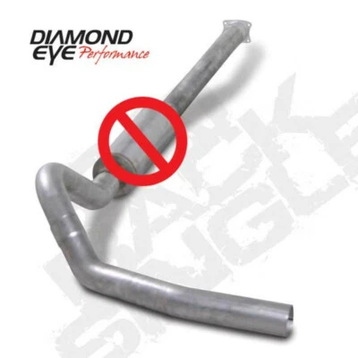 ESCAPE OJO DIAMANTE 4" PARA 01-05 CHEVY GMC DURAMAX DIÉSEL SIN SILENCIADOR CAT BACK -  Foto 1 de 2