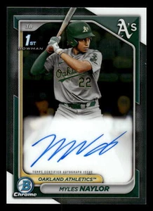 2024 Bowman Chrome MYLES NAYLOR PROSPECT AUTO 1ST #CPA-MN - Picture 1 of 2