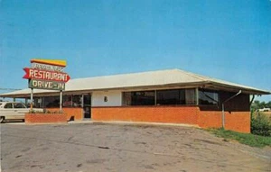 Athens, Tennessee BROWNIE'S RESTAURANT & DRIVE-IN Roadside 1968 Vintage Postcard - Picture 1 of 2
