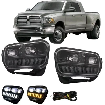 Dodge Ram 1500 2500 3500 2009-2018 luces antiniebla LED luces de parachoques Foto 1 de 4