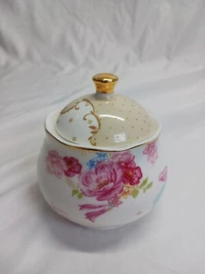 Grace's Teaware Floral Porcelain sugar Dish - Picture 1 of 11