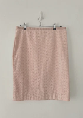 Laura Ashley Skirt Women's Broderie Anglaise Cotton Pale Pink Lined Size 14 BNWT - Image 1 of 4