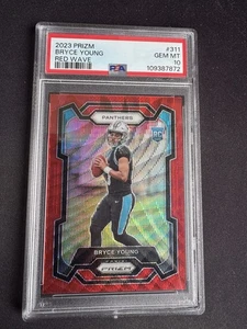 BRYCE YOUNG RED WAVE ROOKIE PRIZM 2023 /149 RC PSA 10 - Picture 1 of 2