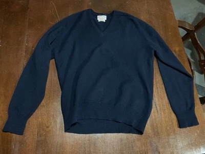 Suéter para hombre Alan Paine "The Crimson Shop" 100 % lana de cordero azul marino talla 44 Foto 1 de 4