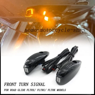 Luces LED delanteras FLTRXSE personalizadas para CVO Road Glide señales de giro ámbar 2018-2021 Foto 1 de 4