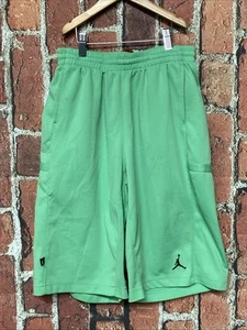 Nike Air Jordan Boys Youth Athletic Shorts SZ XL 13-15 Years Jumpman Neon Green - Picture 1 of 6