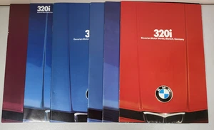 Lote de folletos de venta de concesionarios BMW 320i años 80 vintage póster desplegable grande - Imagen 1 de 15
