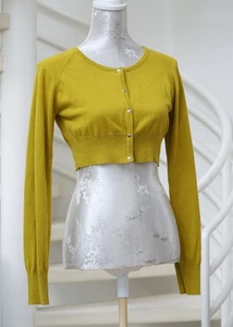 senffarbenes Bolero Jäckchen Jacke H&M Feinstrick weich Gr. 40 - Bild 1 von 5