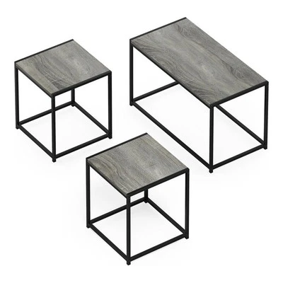 Furinno Camnus Engineered Wood Living Room Table Set in French Oak Gray - Image 1 of 4
