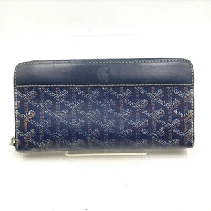 NO TARIFF GOYARD Long Wallet Navy Blue PVC 2334489 - Picture 1 of 10