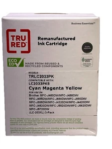 Paquete de 3 cartuchos de tinta Tru Red genéricos para Brother TRLC2033PK sellados LC-203XL 3/21 - Imagen 1 de 4