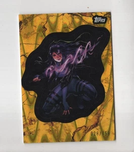 PSYLOCKE GOLD RAYWAVE #D/150 2025 TOPPS MARVEL COMIC BOOK HEROES GOLDEN 1975 - Picture 1 of 2